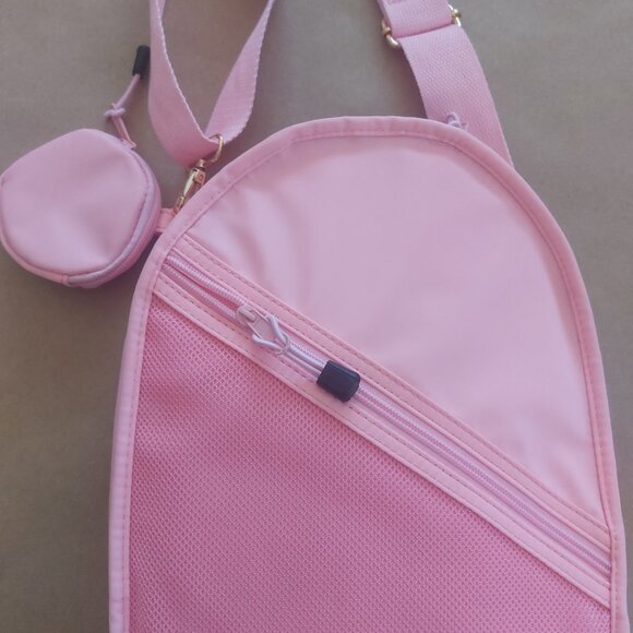 Light Pink Cross-body Pickleball Bag with a Coin Purse - Picture 6 of 12